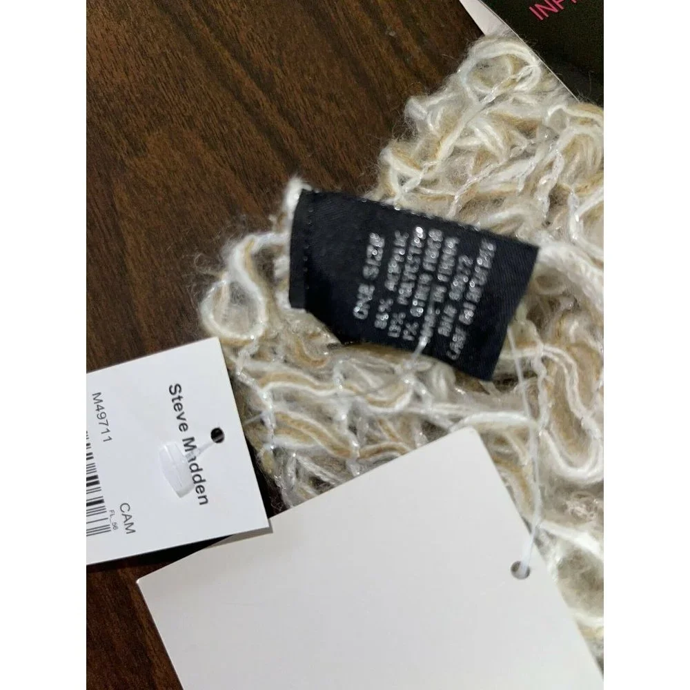 Steve Madden Loose Weave Infinity Scarf (Camel) Retail $44.00